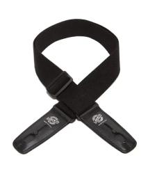 Ремень для гитары с блокировкой, хлопок, чёрный, Lock-It Straps D'ANDREA LIS-013-C2-BLK