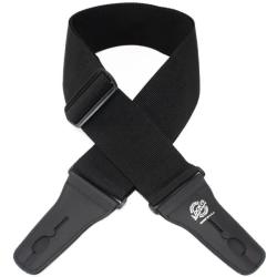 Ремень для гитары с блокировкой, широкий, чёрный, Lock-It Straps D'ANDREA LIS-012-P3-BLK