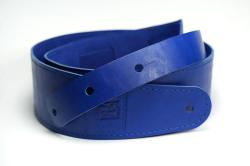 Ремень для гитары, кожаный, синий MAMBA STRAPS MB6061-118-3