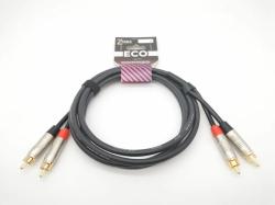 Кабель аудио 2хRCA-2хRCA, 2м ZZ-CABLE E27-2RCA-2RCA-0200-0