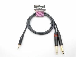 Кабель аудио 3.5-2х6.3мм, 1м ZZ-CABLE E35-3,5-2J-0100-0