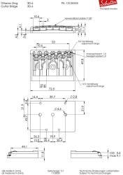Бридж 3D-6 (струнодержатель), черный SCHALLER 12120401