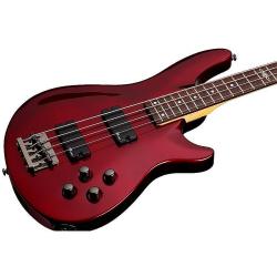 Бас-гитара, 24 лада, с чехлом, корпус липа, гриф клен (крепление на 6 винтах), накладка палисандр, звукосниматели SGR By Schecter Diamond Bass, цвет красный SCHECTER SGR C-4 BASS M RED
