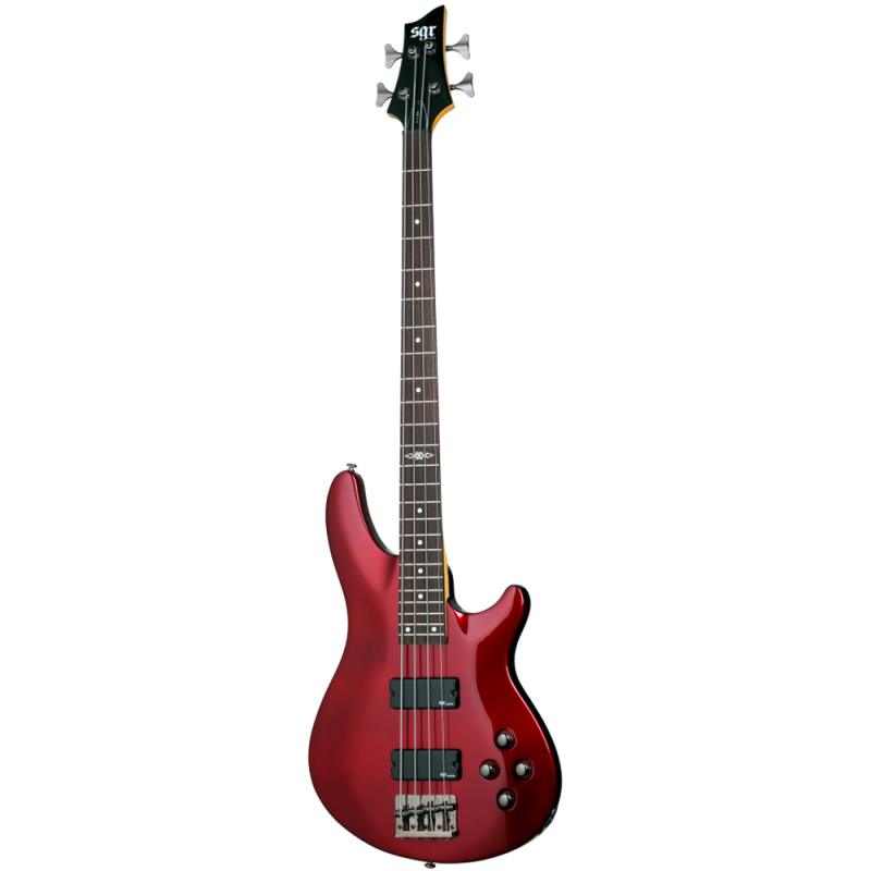  Бас-гитара, 24 лада, с чехлом, корпус липа, гриф клен (крепление на 6 винтах), накладка палисандр, звукосниматели SGR By Schecter Diamond Bass, цвет красный SCHECTER SGR C-4 BASS M RED