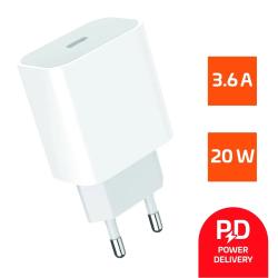 Сетевое зарядное устройство GPPD06 Type-C 20W PD3.0, белый GOPOWER 00-00022766