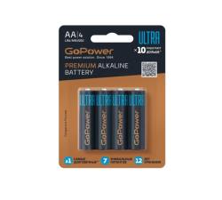 Элемент питания LR6 AA Alkaline 1.5В, 4шт GOPOWER 00-00026394