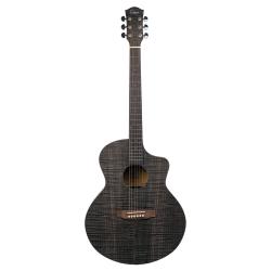 Акустическая гитара с чехлом, цвет черный OMNI SC-41H BK