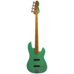 Бас-гитара с чехлом, JJ, активный преамп, цвет зеленый MARKBASS MB GV 4 Gloxy Val Surf Green CR MP