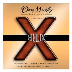 Струны для акустической гитары, фосфорная бронза (92/8), 12-53 DEAN MARKLEY HELIX HD ACOUSTIC PHOS 2087 (92/8) СL