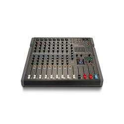 Микшерный пульт, 8 микр/ 2 стерео входа, DSP, MP3, Bluetooth NORDFOLK NFX-82MP3