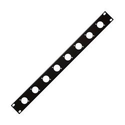 Рэковая панель, 8 отверстий под XLR, 1U, сталь, черный NORDFOLK NRP-1U8R