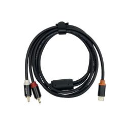 Несимметричный аудиокабель USB Type-C - 2 х RCA тюльпана E-SHINE ES-8313T