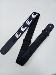 Ремень для гитары, черный, аппликация Ислам MEZZO MZ-RG-5-1ApIslamBk