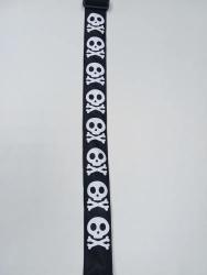 Ремень для гитары, черный, аппликация Веселый Роджер MEZZO MZ-RG-5-1ApJRogerBk