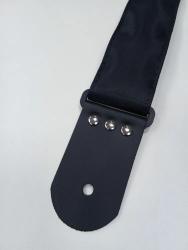 Ремень для гитары, черный, аппликация Ящерица MEZZO MZ-RG-5-1ApLizardBk