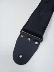 Ремень для гитары, черный, аппликация Ящерица MEZZO MZ-RGE-7-1ApLizardBk