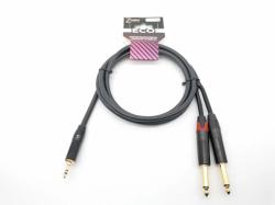 Кабель аудио 3.5-2х6.3мм, 2м ZZ-CABLE E35-3,5-2J-0200-0
