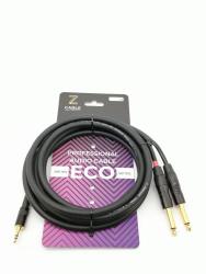 Кабель аудио 3.5-2х6.3мм, 5м ZZ-CABLE E52-3,5-2J-0500-0