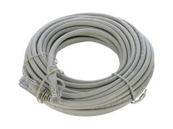 Патч-корд RJ-45 (m)-RJ-45 (m) 10.0м кат.5е ПВХ 26AWG, серый, в пакете GOPOWER 00-00027476