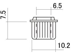 Вставки для колков 6,35 мм в отверстия 10 мм, никель HOSCO BU-CBHN