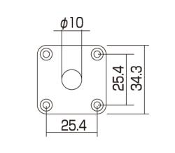 Панель для джека Les Paul металлическая, никель, BULK GOTOH JCB-4NS