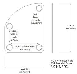 Некплейт скошенный, хром GUITARCRAFT NP51NC-CR