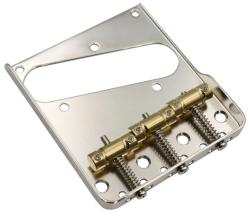 Бридж для Tele, латунные седла In-Tune с коменсацией мензуры, хром HOSCO HK-24NS-BS