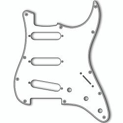 Панель для American Std Strat 3-х слойный пластик, черный, 11 отверстий PARTSLAND X100000700