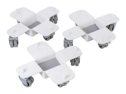 Комплект транспортировочных роликов для концертного рояля (3шт), белый AURORA AGPST-2WH