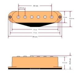 True Vintage Stratocaster Звукосниматель магнитный, бриджевый, черный BAGDASAR BGP401B