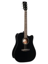Earth Series Электро-акустическая гитара, черная CORT Earth60CE-BK