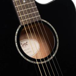 Luce Series Электро-акустическая гитара, черная CORT L60CE-BK