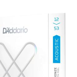 XS Комплект струн для акустической гитары, бронза 80/20, 12-53 D'ADDARIO XSABR1253