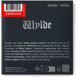 Zakk Wylde Комплект струн для электрогитары, никелированные, 10-46 DUNLOP ZWEN1046