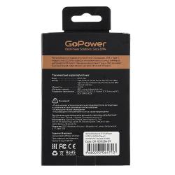 Автомобильное З/У GPQC12 1USB+1Type-C 22.5W Mini черный GOPOWER 00-00028409