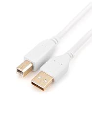 Кабель USB A (m)-USB B (m) 1.8м ПВХ белый GOPOWER 00-00028931