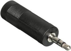 Переходник Jack 3.5мм(m)-Jack 6.3мм(f) черный GOPOWER 00-00032069