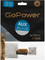 Переходник Jack 3.5мм(m)-Jack 6.3мм(f) черный GOPOWER 00-00032069