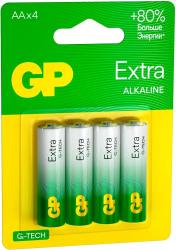 Extra Alkaline G-Tech Элемент питания AA, алкалиновый, 4 шт GP GP15AXA21-2CRSBC4