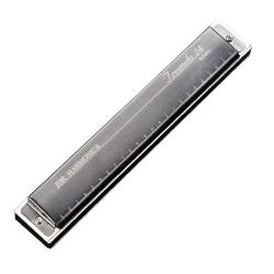 Губная гармошка, тональность С, тремоло, серая JDR H2401GY