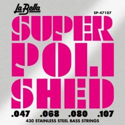Super Polished Комплект струн для бас-гитары, сталь, 47-107 LA BELLA SP-47107
