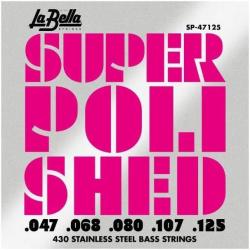 Super Polished Комплект струн для 5-струнной бас-гитары, сталь, 47-125 LA BELLA SP-47125