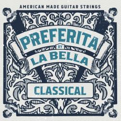 Комплект струн для классической гитары, посеребренные LA BELLA 1P