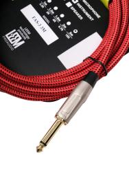 Кабель инструментальный, красный/черный, 3м LEEM FAS-3(RD/BK)