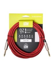 Кабель инструментальный, красный/черный, 3м LEEM FAS-3(RD/BK)