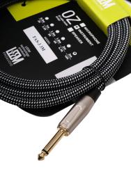 Кабель инструментальный, черный/белый, 3м LEEM FAS-3(BK/WH)