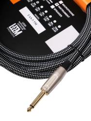 Кабель инструментальный, черный/белый, 5м LEEM FAS-5(BK/WH)