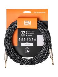 Кабель инструментальный, черный/белый, 5м LEEM FAS-5(BK/WH)