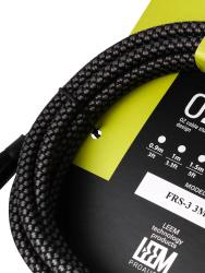 Кабель инструментальный, серый/черный, 3м LEEM FRS-3(GR/BK)