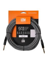 Кабель инструментальный, белый/черный, 5м LEEM FRS-5(WH/BK)